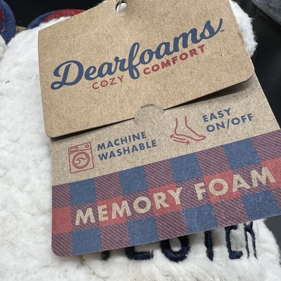 NWT Dearfoams Plush Memory Foam Slippers Womens Med 7-8 Official Cookie Tester - Picture 3 of 9